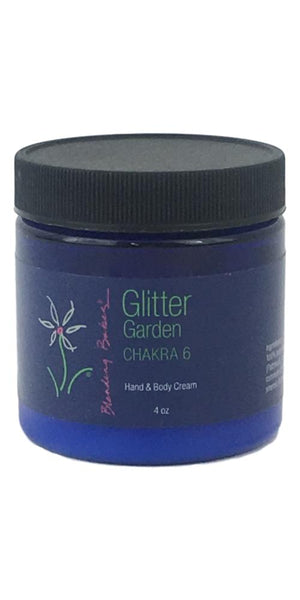 Chakra 6, also called the Third Eye Chakra or Forehead Chakra, deals with our ability to focus on and see the big picture. Glitter Garden Hand & Body Cream